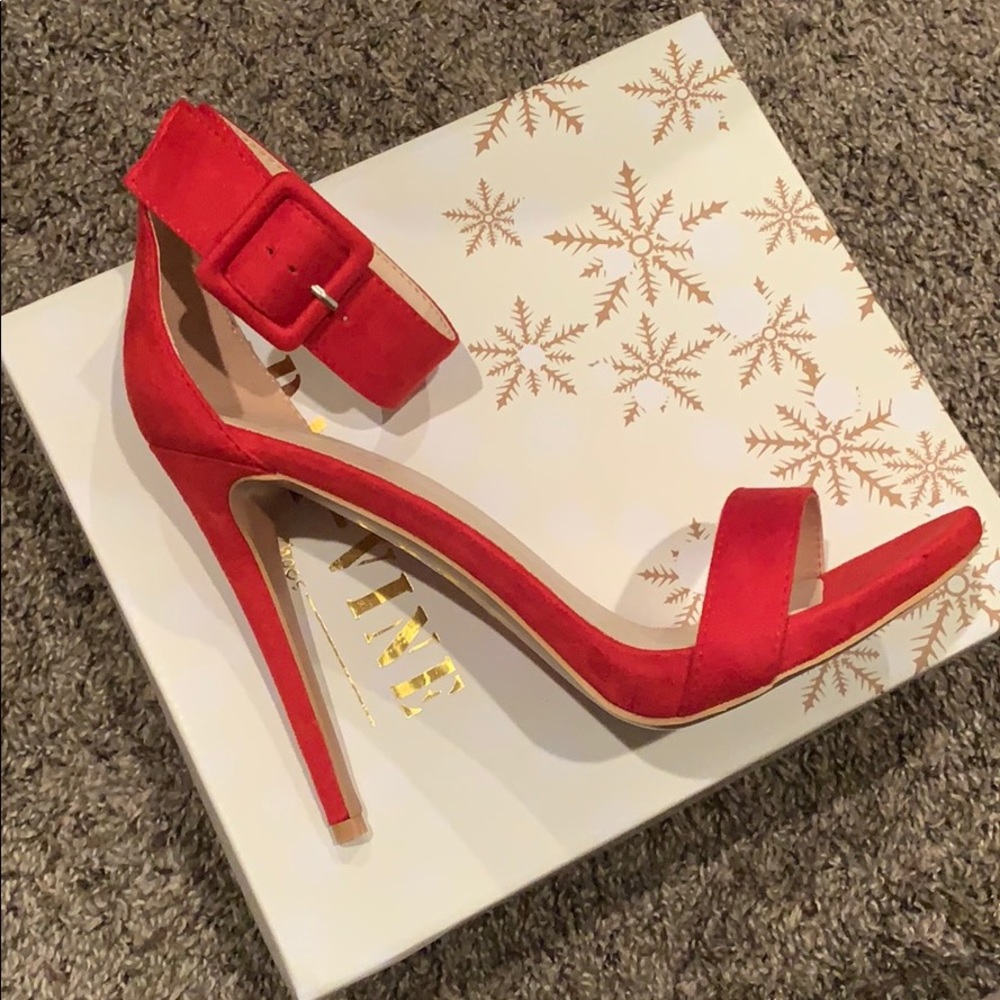 Open Toe Hot Red Heel!